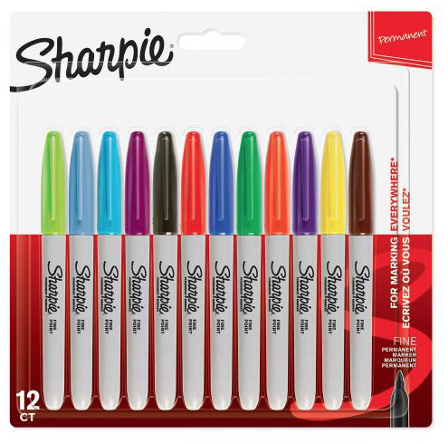 Sharpie Permanent Marker Astd Pack of 12